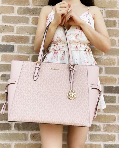 michael kors ballerina pink clutch|michael kors tote bag pink.